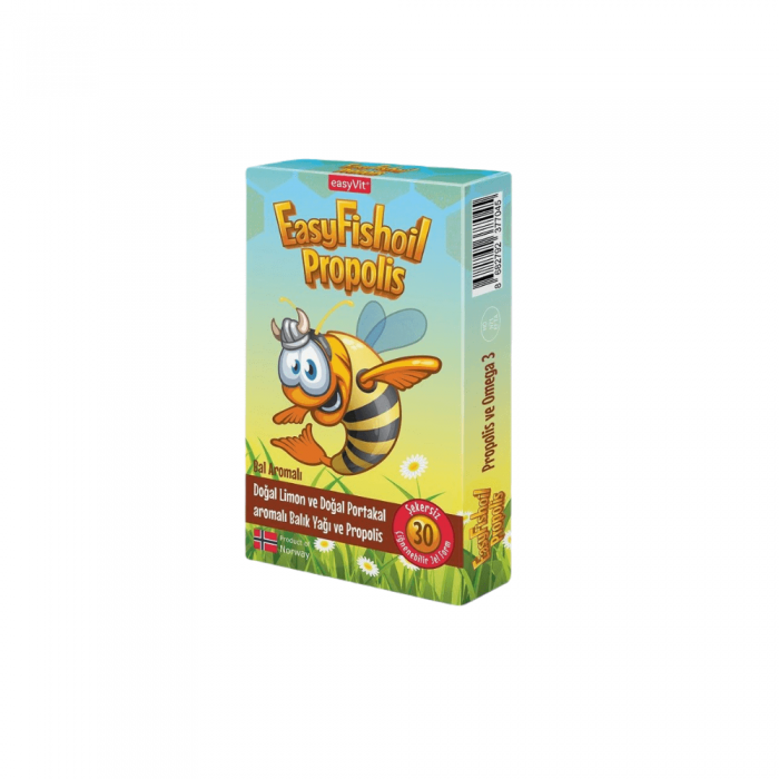 Easyfishoil Propolis Omega 3 30 Çiğnenebilir Tablet Easyfishoil Propolis Omega 3 30 Çiğnenebilir Tablet