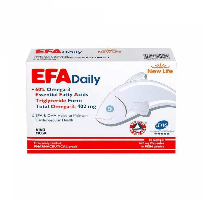 New Life EFA Daily Balık Yağı 60 Kapsül New Life EFA Daily Balık Yağı 60 Kapsül