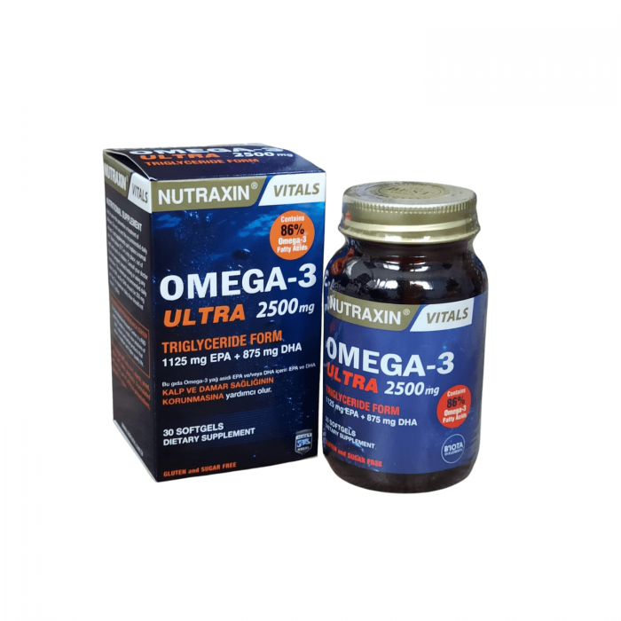 Nutraxin Omega-3 Ultra 2500 mg 30 Yumuşak Kapsül Nutraxin Omega-3 Ultra 2500 mg 30 Yumuşak Kapsül