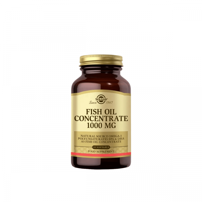 Solgar Fish Oil Concentrate 1000 mg 60 Kapsül Solgar Fish Oil Concentrate 1000 mg 60 Kapsül