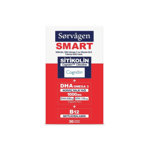 Sorvagen Smart Sitikolin DHA Omega 3 ve B12 30 Kapsül