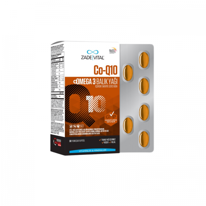 Zade Vital Co-Q10 Omega 3 30 Kapsül
