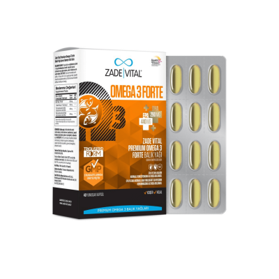 Zade Vital Omega 3 Forte Balık Yağı 40 Yumuşak Kapsül