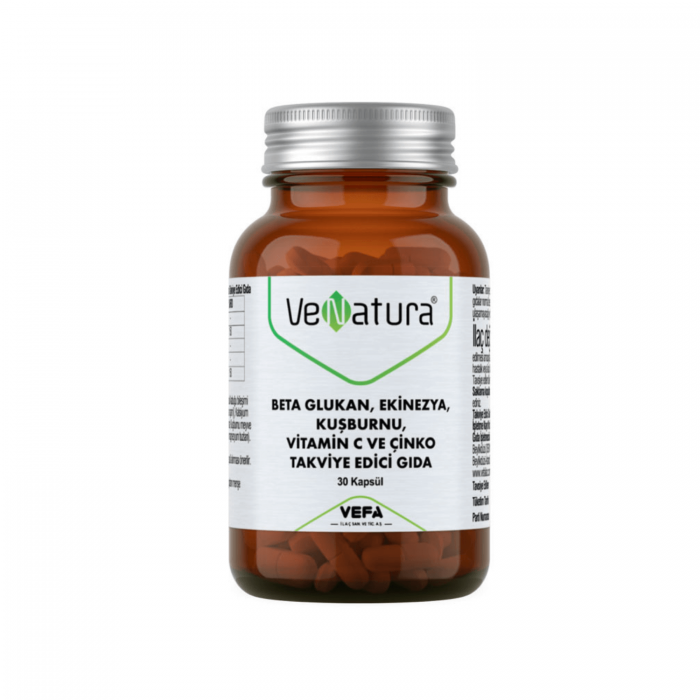 Venatura Beta Glukan Ekinezya Kuşburnu C Vitamini Çinko 30 Kapsül Venatura Beta Glukan Ekinezya Kuşburnu C Vitamini Çinko 30 Kapsül