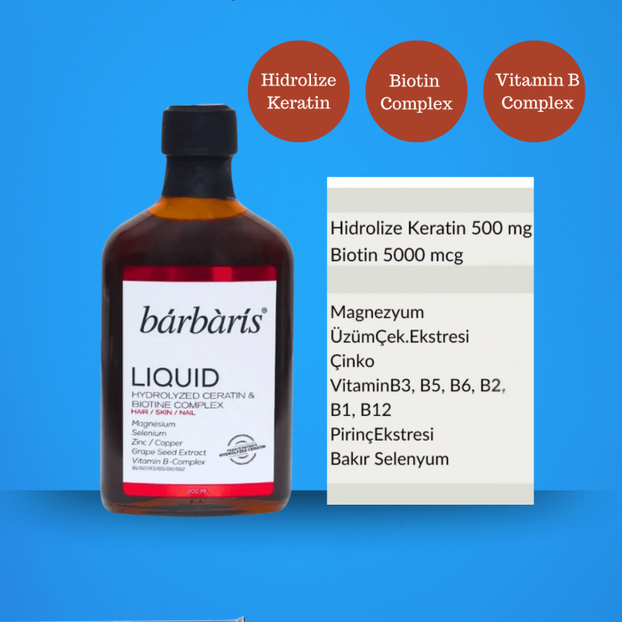 Barbaris Liquid Keratin Biotin Complex 200 ml Barbaris Liquid Keratin Biotin Complex 200 ml