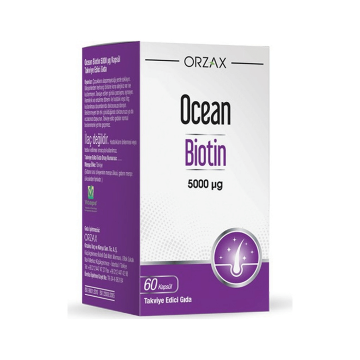 Orzax Ocean Biotin 60 Kapsül Orzax Ocean Biotin 60 Kapsül