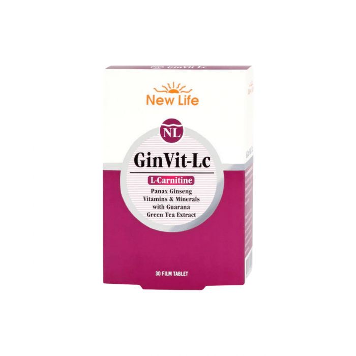 New Life GinVit LC & L- Carnitine 30 Film Tablet