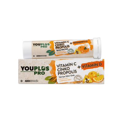 Youplus Pro Vitamin C Çinko Propolis 15 Efervesan Tablet