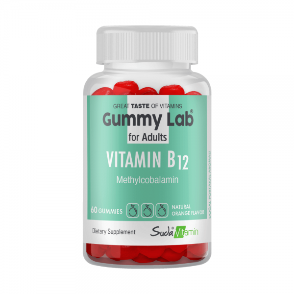 Gummy Lab Vitamin B12 Yetişkinler İçin Portakal Aromalı 60 Gummies