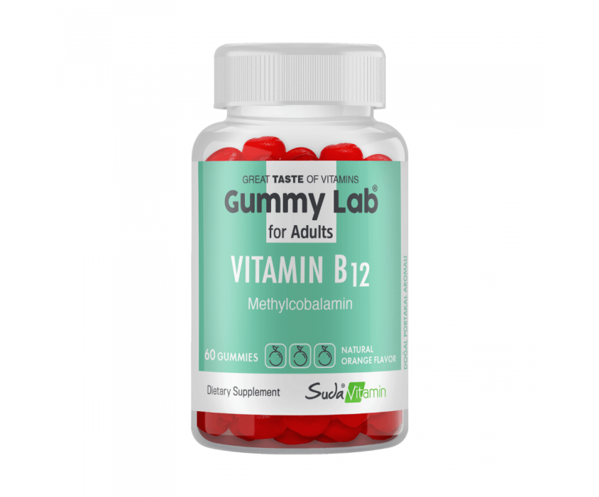 Gummy Lab Vitamin B12 Yetişkinler İçin Portakal Aromalı 60 Gummies