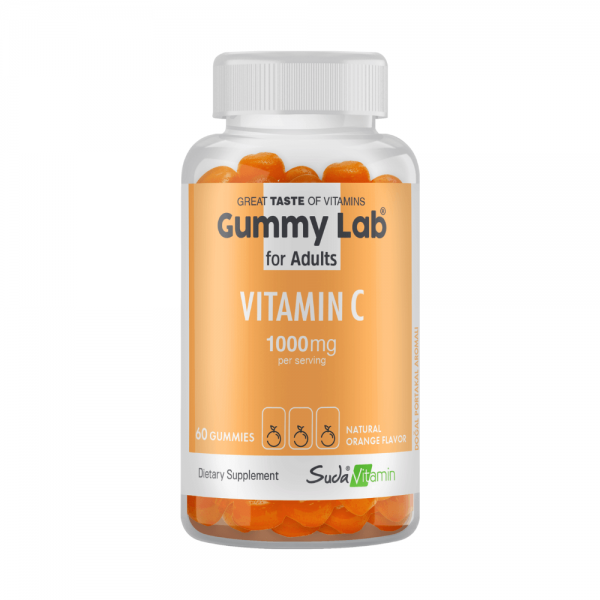 Gummy Lab Vitamin C Yetişkinler İçin Portakal Aromalı 60 Gummies
