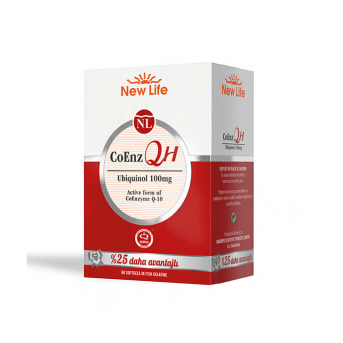 New Life CoEnz QH 100 mg 60 Yumuşak Kapsül New Life CoEnz QH 100 mg 60 Yumuşak Kapsül