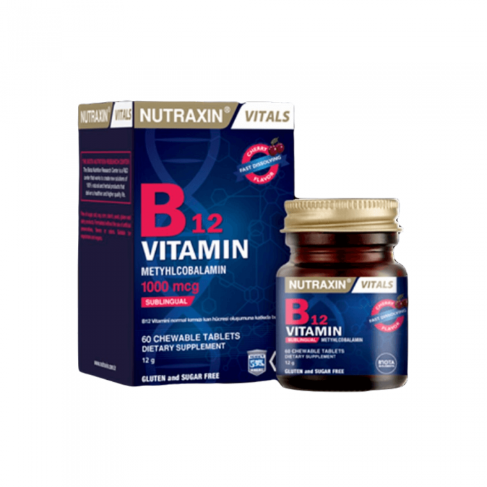 Nutraxin B12 Vitamin 60 Dilaltı Tablet Nutraxin B12 Vitamin 60 Dilaltı Tablet