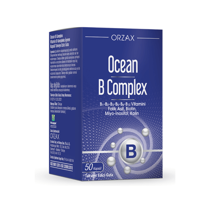 Orzax Ocean B Complex 50 Kapsül Orzax Ocean B Complex 50 Kapsül