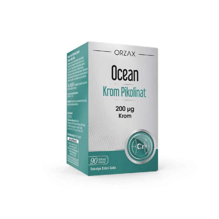 Orzax Ocean Krom Pikolinat 200 mcg 90 Kapsül Orzax Ocean Krom Pikolinat 200 mcg 90 Kapsül