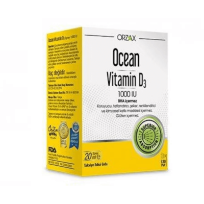 Orzax Ocean Vitamin D3 1000 IU Sprey 20 ml