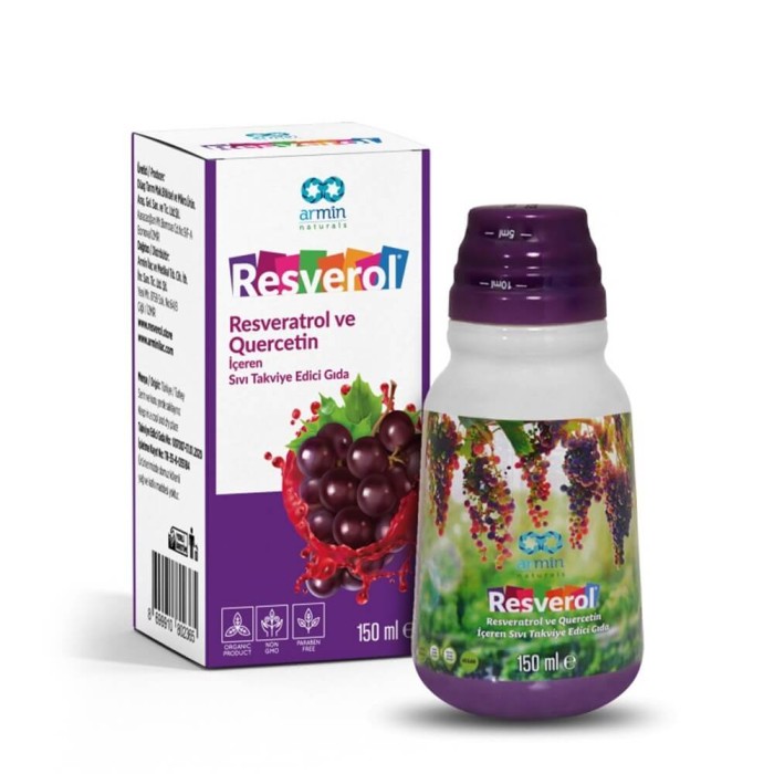 Armin Resverol - Resveratrol ve Quercetin İçeren Sıvı Takviye Edici Gıda 150 ml Armin Resverol - Resveratrol ve Quercetin İçeren Sıvı Takviye Edici Gıda 150 ml