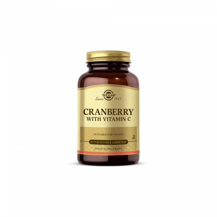 Solgar Cranberry With Vitamin C 60 Kapsül Solgar Cranberry With Vitamin C 60 Kapsül