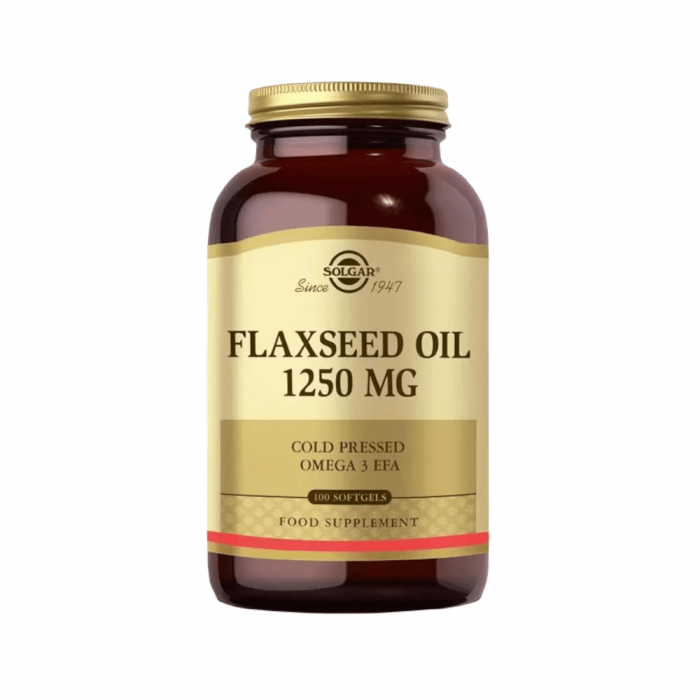 Solgar Flaxseed Oil 1250 mg 100 Kapsül Solgar Flaxseed Oil 1250 mg 100 Kapsül