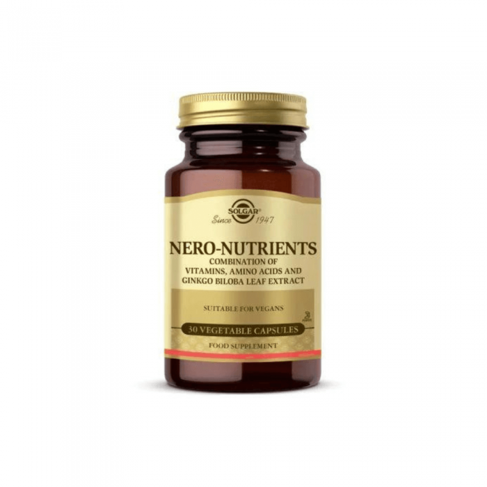 Solgar Nero Nutrients 30 Kapsül Solgar Nero Nutrients 30 Kapsül