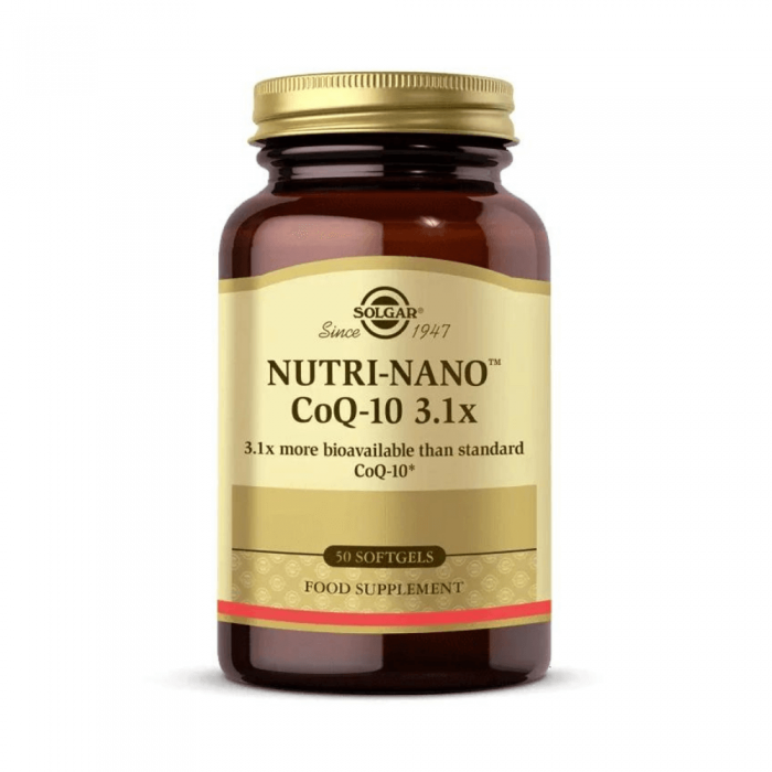 Solgar Nutri-Nano CoQ-10 3.1x 50 Yumuşak Jelatin Kapsül Solgar Nutri-Nano CoQ-10 3.1x 50 Yumuşak Jelatin Kapsül