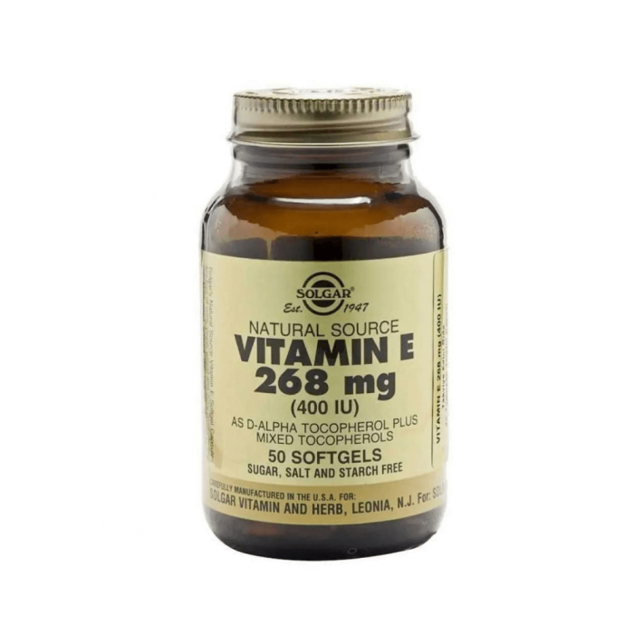 Solgar Vitamin E 400 IU 50 Yumuşak Jelatin Kapsül