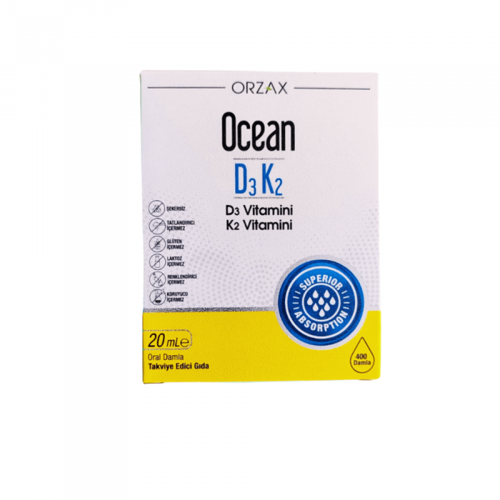 Orzax Ocean D3K2 Vitamin Damla 20 ml