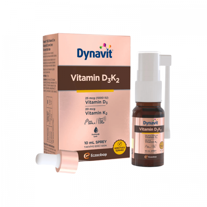 Dynavit Vitamin D3K2 Sprey 10 ml Dynavit Vitamin D3K2 Sprey 10 ml