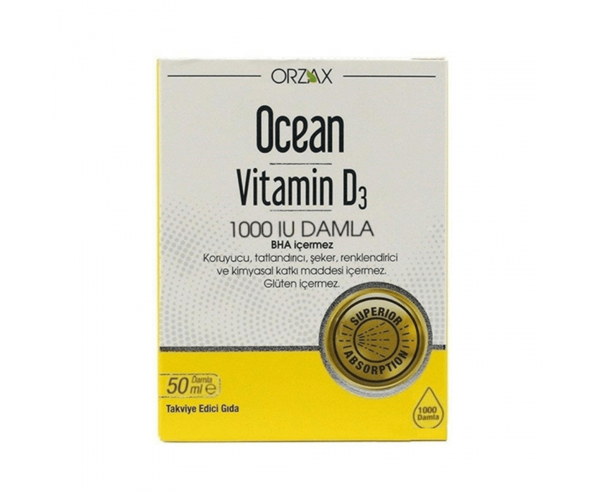 Orzax Ocean Vitamin D3 1000 IU Damla