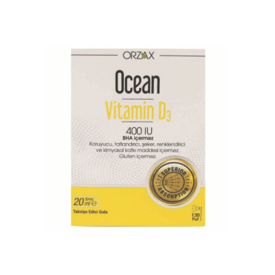 Orzax Ocean Vitamin D3 400 IU Sprey 20 ml