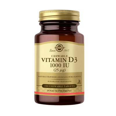 Solgar Vitamin D3 1000 IU 100 Çiğnenebilir Tablet