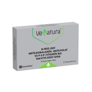 Venatura B-Trio ODT Metilkobalamin Metil Folat ve Vitamin B6 30 Tablet