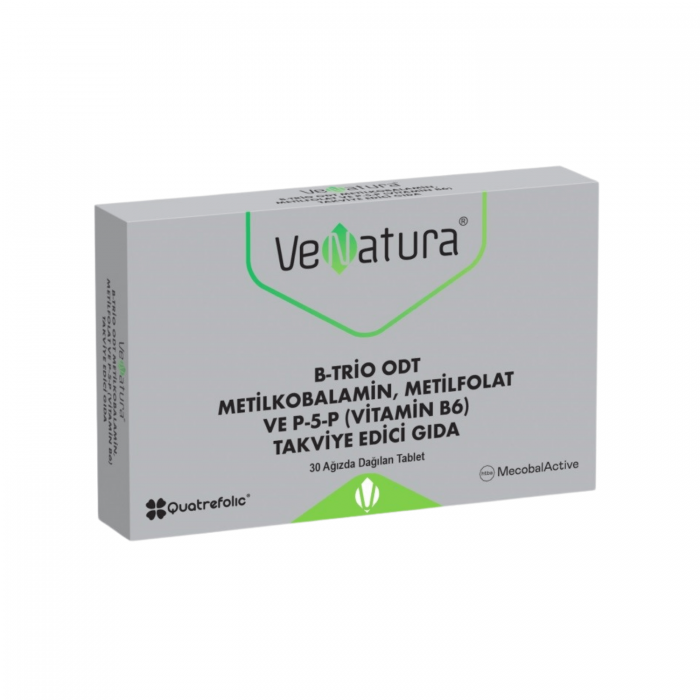 Venatura B-Trio ODT Metilkobalamin Metil Folat ve Vitamin B6 30 Tablet
