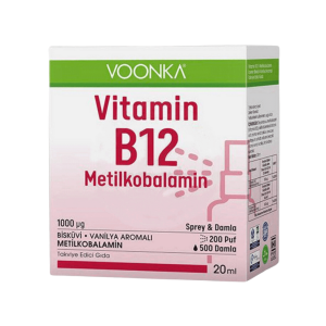 Voonka Vitamin B12 Metilkobalamin Oral Sprey Damla 20 ml