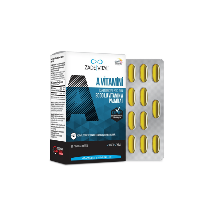 Zade Vital A Vitamini 30 Yumuşak Kapsül Zade Vital A Vitamini 30 Yumuşak Kapsül