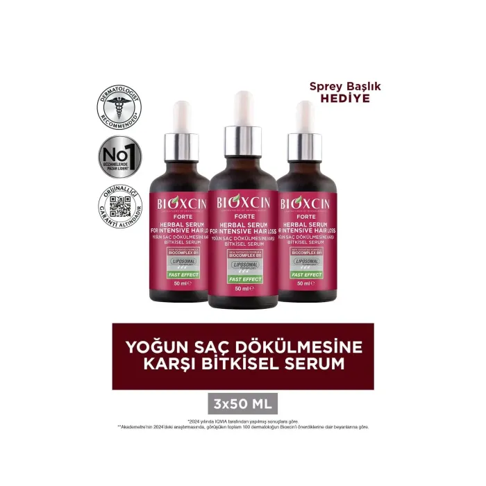 Bioxcin Forte Yoğun Saç Dökülmesi Karşıtı Saç Serum 3 x 50 ml