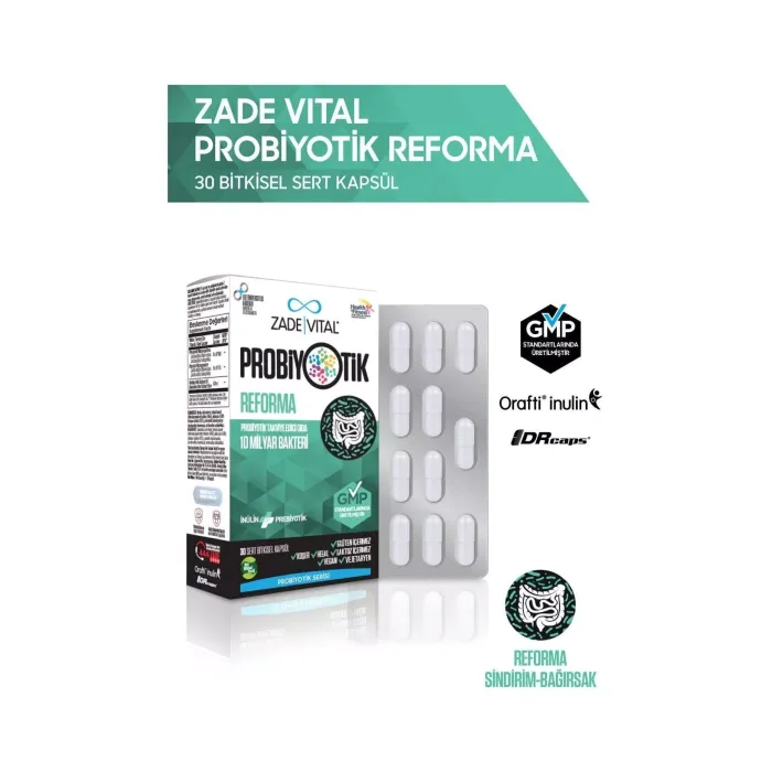 Zade Vital Probiyotik Reforma 30 Sert Bitkisel Kapsül