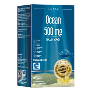 Orzax Ocean Balık Yağı 500 mg Limon Aromalı 60 Softjel Kapsül