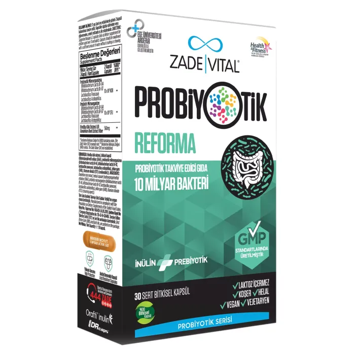 Zade Vital Probiyotik Reforma 30 Sert Bitkisel Kapsül