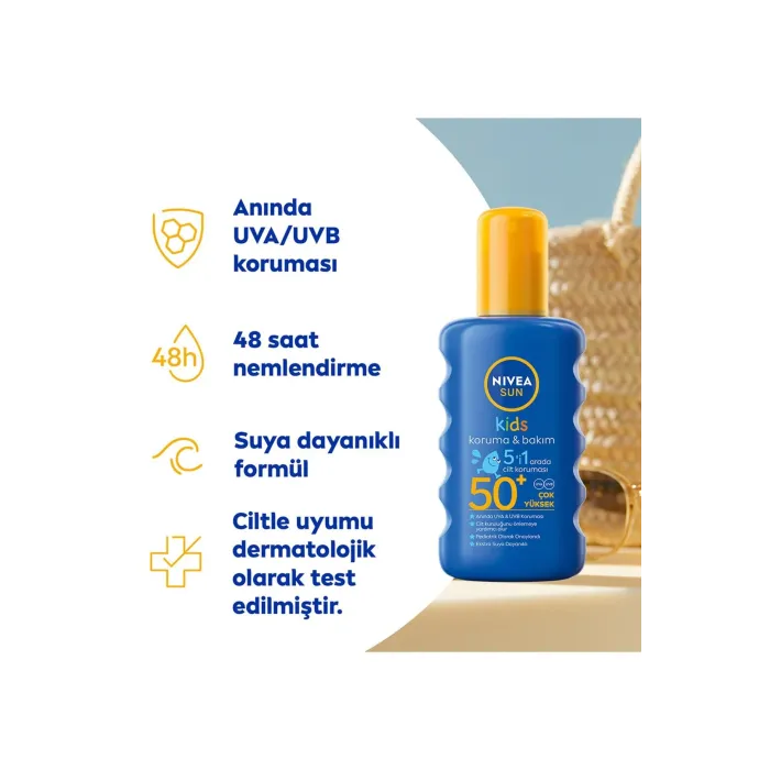 Nivea Sun Kids Nemlendirici Güneş Spreyi Çocuklar İçin Spf 50+ 200 ml