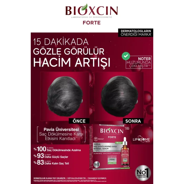 Bioxcin Forte Yoğun Saç Dökülmesi Karşıtı Saç Serum 3 x 50 ml