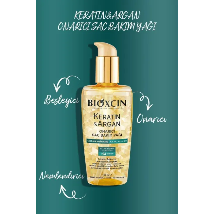 Bioxcin Keratin Argan Onarıcı Saç Bakım Yağı 150 ml Bioxcin Keratin Argan Onarıcı Saç Bakım Yağı 150 ml