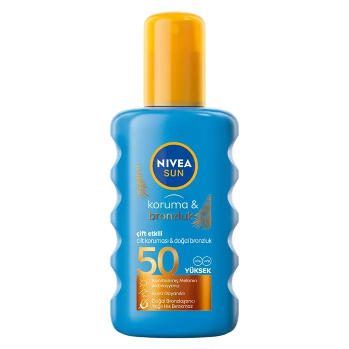 Nivea Sun Koruma ve Bronzluk Spf 50 Güneş Spreyi 200 ml