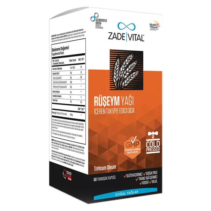 Zade Vital Ruşeym Yağı 500 mg 60 Yumuşak Kapsül