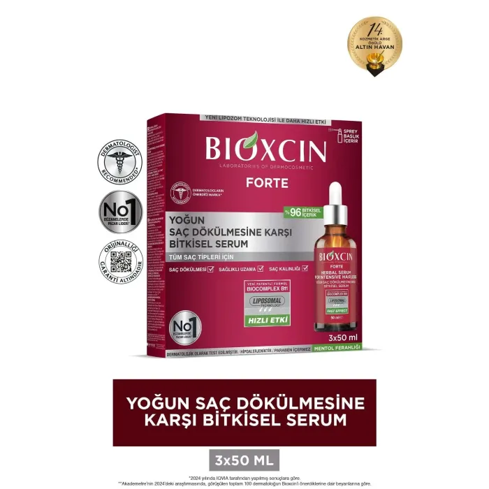 Bioxcin Forte Yoğun Saç Dökülmesi Karşıtı Saç Serum 3 x 50 ml