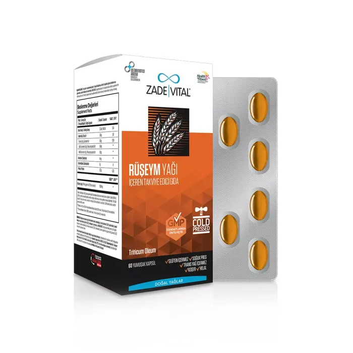 Zade Vital Ruşeym Yağı 500 mg 60 Yumuşak Kapsül
